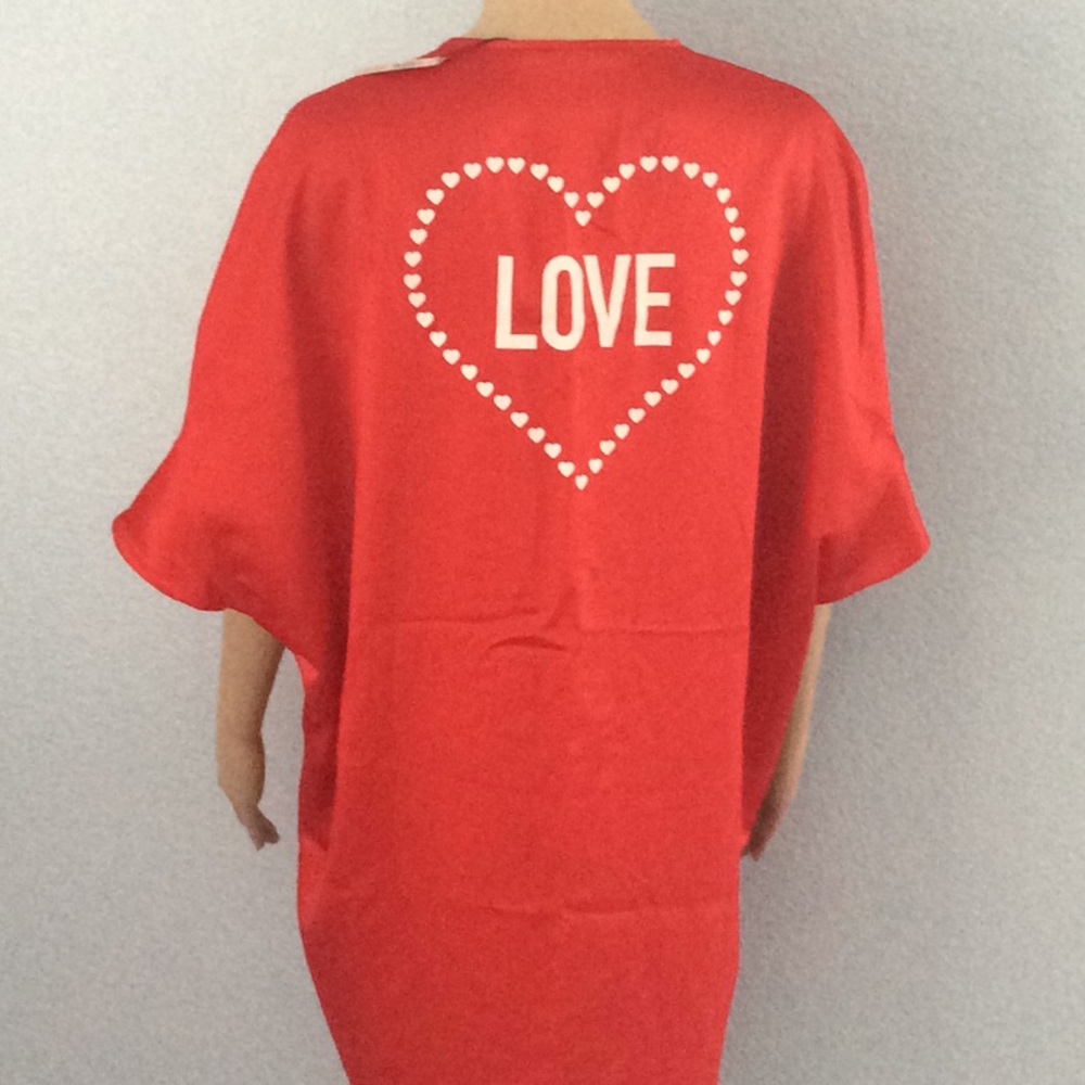 Red silky robe